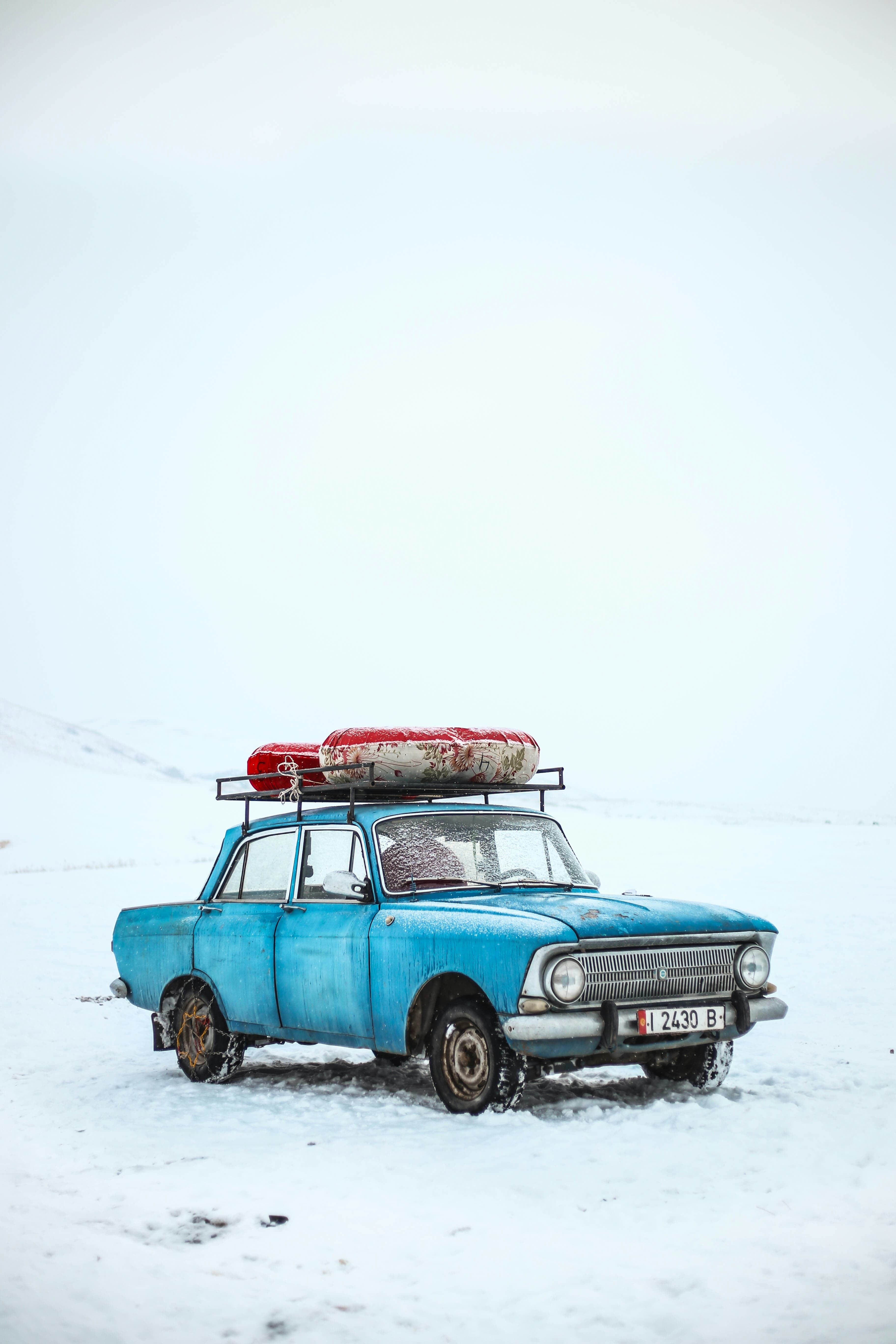 A classic car on a white background